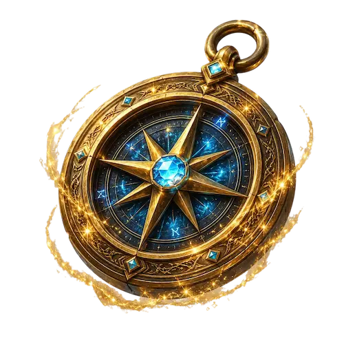 Compass icon representing courage and adventure